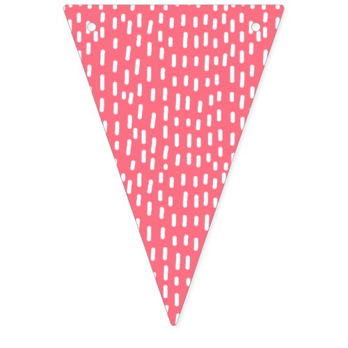 Fun Raspberry Pink Abstract Pattern Kids Birthday Bunting Flags