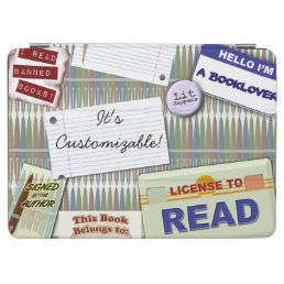 Fun Reading Collage Bookworm Design  iPad Air Cover