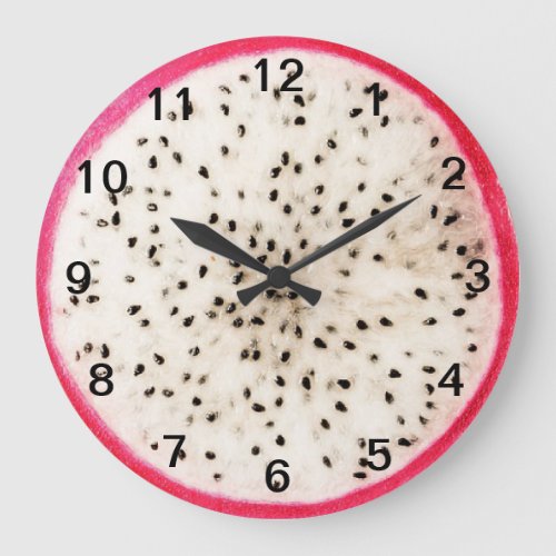 Fun Realistic Dragon Fruit Slice Fruit Clock