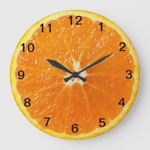 Fun Realistic Orange Slice Fruit Clock