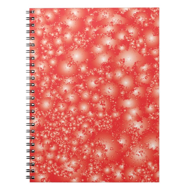 Fun RED Abstract Ink Super Splash pattern Notebook (Front)