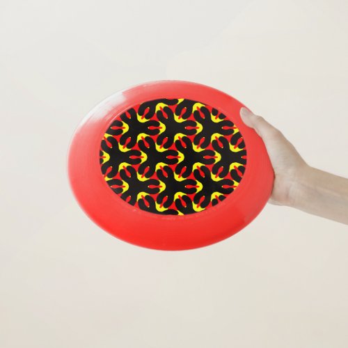 Fun Red and Yellow Fidget Spinner Pattern Wham_O Frisbee