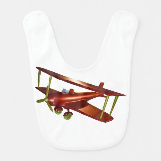 Fun Red Bi-plane Aviation Aerospace Flight Baby Bib