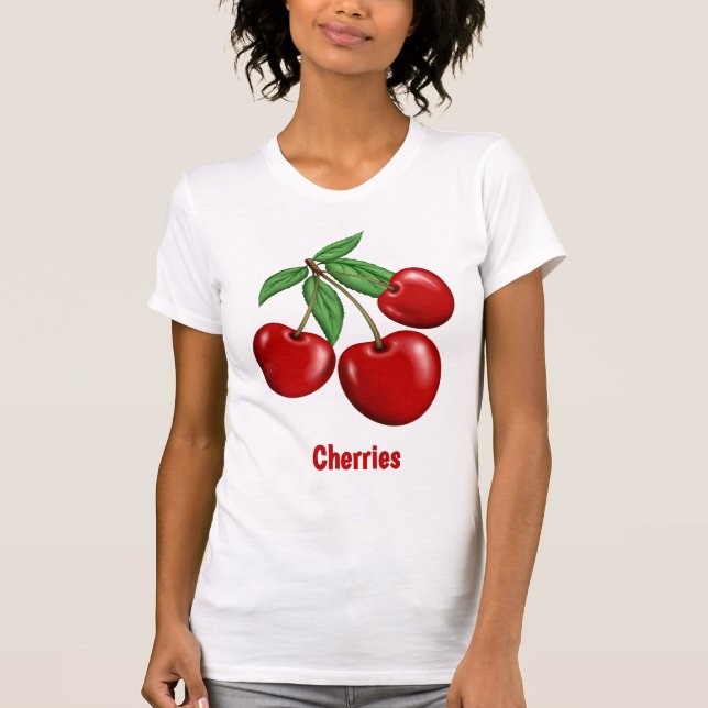 Fun Red Cherries Design  Personalized T-Shirt (Front)