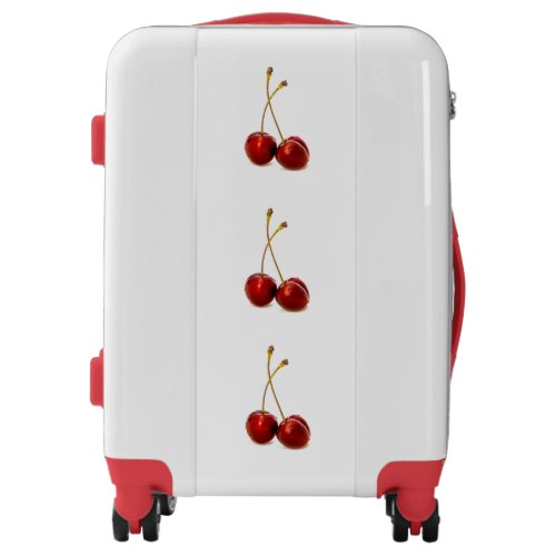 Fun Red Cherries Design Suitcase