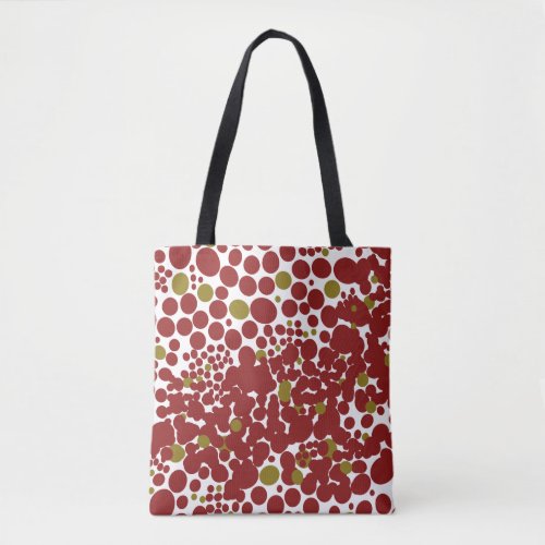 Fun Red Dots Splotchy Abstract Style Tote Bag