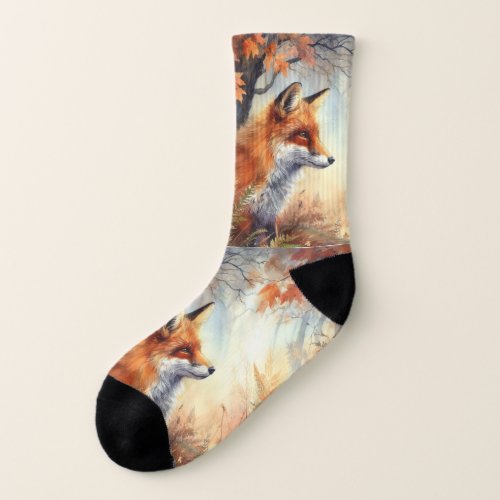 Fun Red Fox Wildlife Nature Animal  Socks