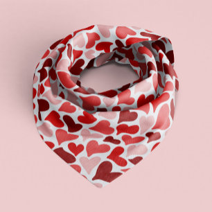 Fun Red Hearts Pattern Bandana