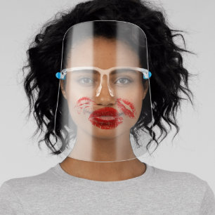 FUN! Red Lipstick Prints Face Shield