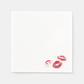 FUN! Red Lipstick Prints Napkins