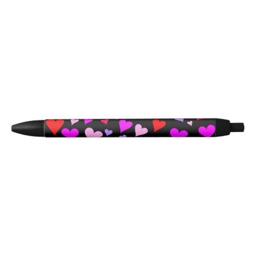 Fun Red Pink Purple  Magenta Hearts Pattern Pen