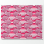 Fun Red Reindeer Wrapping Paper (Flat)