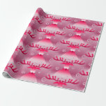 Fun Red Reindeer Wrapping Paper