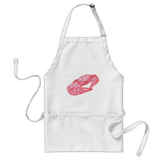 Fun Red White Abstract Sand Crab Aprons