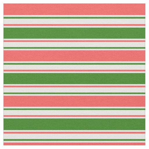 Fun Red, White, Green Christmas-Inspired Pattern Fabric