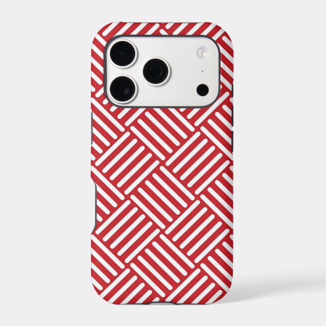 Fun red white pattern  iPhone case (Back)