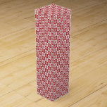 Fun Red & White Snowflake Pattern Christmas Gift Wine Box<br><div class="desc">This fun classic Christmas gift wine box features a repeated pattern of bright red and white snowflakes!</div>