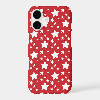 Fun red white star pattern iPhone 17 case