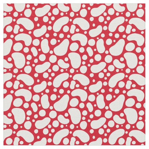 Fun red with white spots fabric