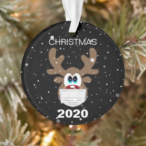 Fun Reindeer 2020 Christmas Tree Ornament