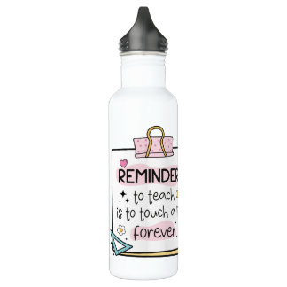 Fun Reminder Note Personalized Teacher Stainless Steel Water Bottle