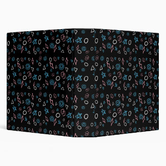 Fun repeating pattern in the trans flag colors! 3 ring binder