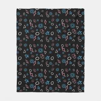 Fun repeating pattern in the trans flag colors! fleece blanket