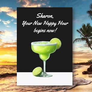 Fun Retiree Happy Hour Personalized Greeting Card