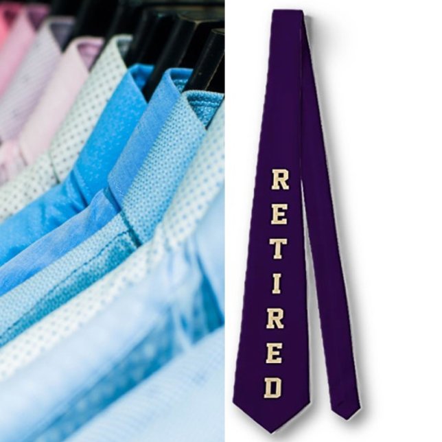 Fun Retiree "Retired" neck tie (Creator Uploaded)