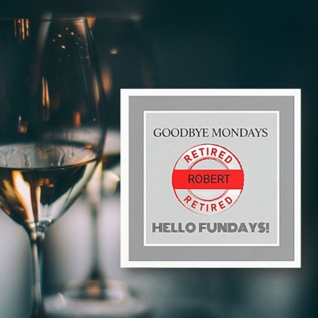 Fun Retiree Retirement Party  Napkins (Creator Uploaded)