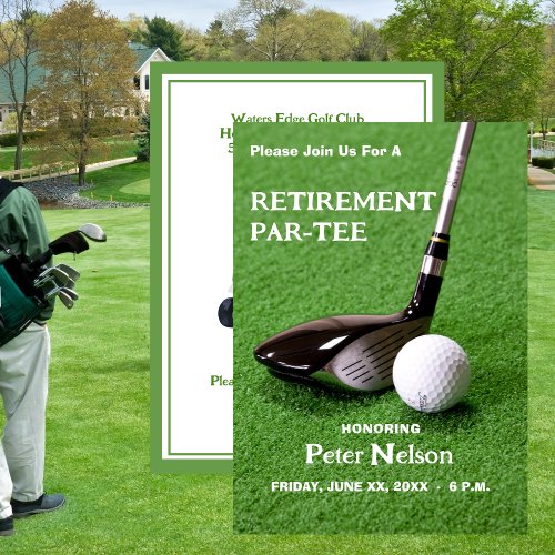 Fun Retirement Party Invitation Golf Lovers