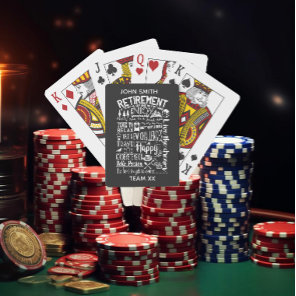 Fun Retirement Playing Cards | Custom Personaliz