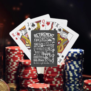 Fun Retirement Playing Cards   Custom Personaliz