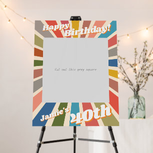 Fun Retro 40th Birthday Vintage Photo Booth Frame Foam Board