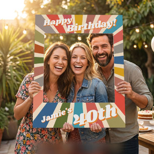 Fun Retro 40th Birthday Vintage Photo Booth Frame Foam Board