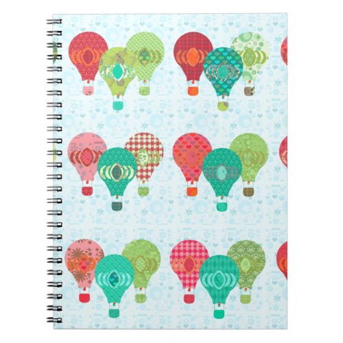 Fun Retro Balloons Pastel Fun Pattern Notebook