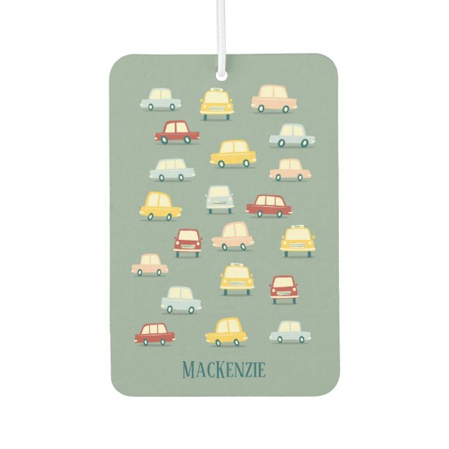 Fun Retro Car Personalized Air Freshener (Front)