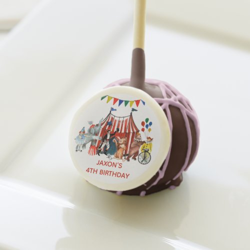 Fun Retro Circus Carnival Kids Birthday Party Cake Pops