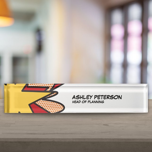 Fun Retro Comic Book Desk Name Plate (Fun Retro Comic Book Desk Name Plate)