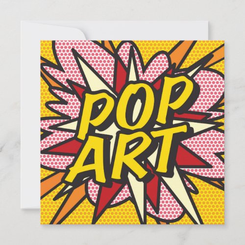 Fun Retro Comic Book POP ART Invitation