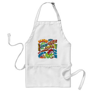 Fun Retro Comic Book Pop Art Sounds Adult Apron