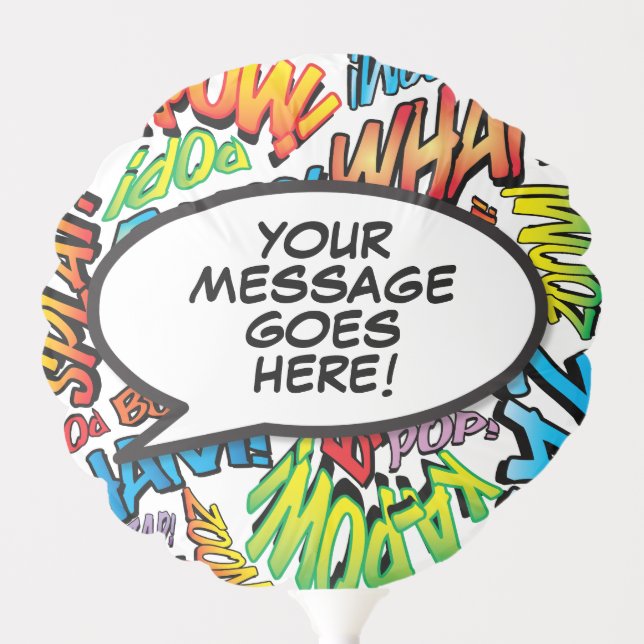 Fun Retro Comic Book Speech Bubble Balloon (Front)