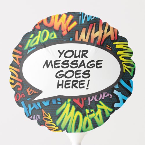 Fun Retro Comic Book Speech Bubble Balloon