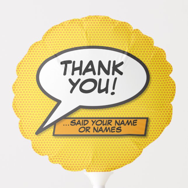 Fun Retro Comic Book Speech Bubble Balloon (Front)
