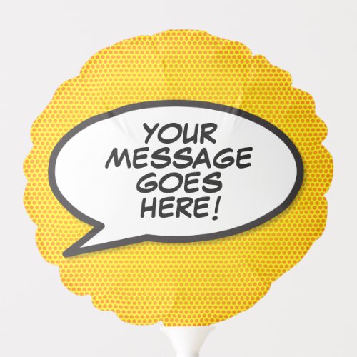 Fun Retro Comic Book Speech Bubble Balloon