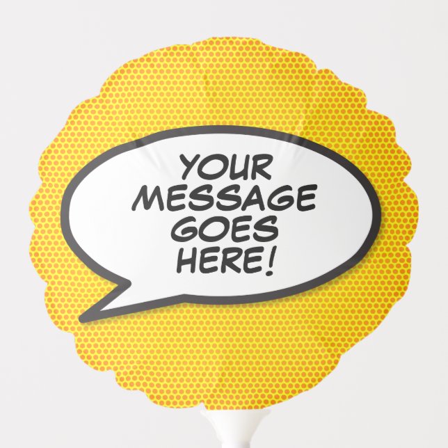 Fun Retro Comic Book Speech Bubble Balloon (Front)