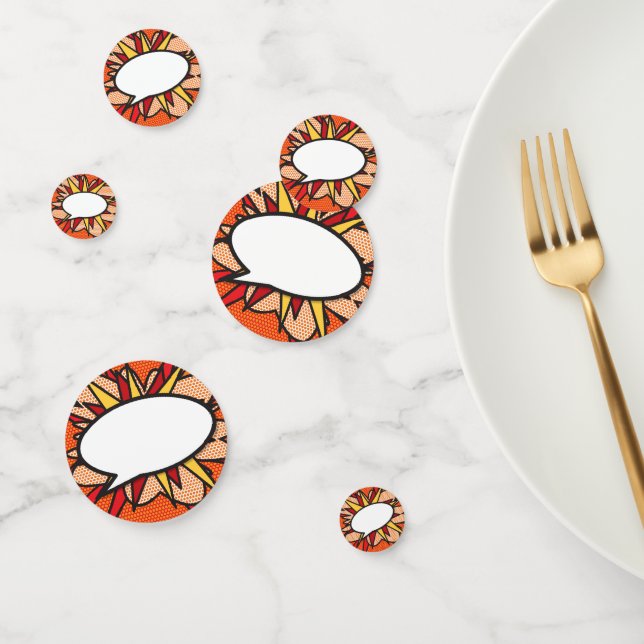 Fun Retro Comic Book Speech Bubble Confetti (Group)