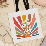 Fun Retro Custom 40th Birthday Vintage Photo Tote Bag<br><div class="desc">This custom modern retro fun vintage rainbow sunburst photo 40th birthday party tote bag is a fantastic accessory for anyone who is looking to celebrate their milestone birthday in style. Featuring a retro-inspired sunburst design in a rainbow of colors, this tote is sure to be a hit at any party....</div>