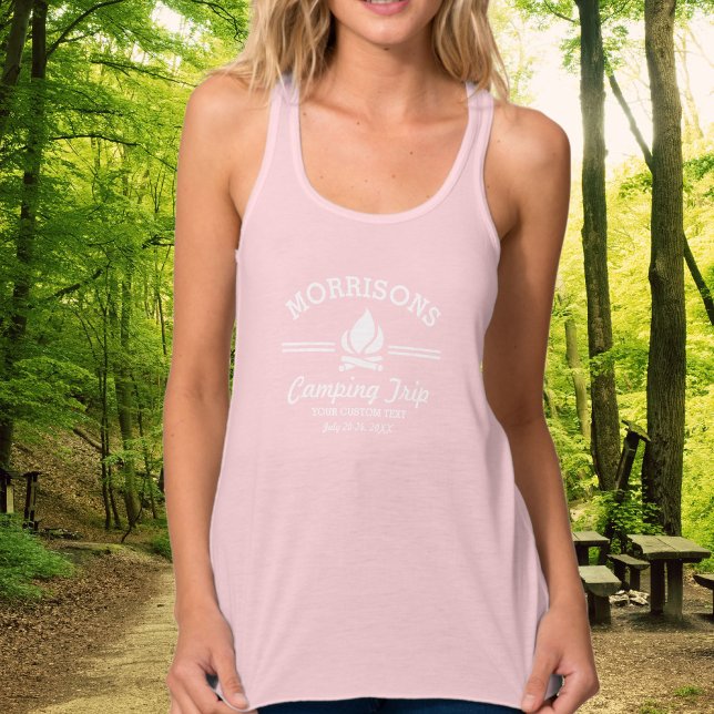 Fun Retro Custom Camping Trip Campfire Tank Top (Creator Uploaded)