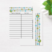 Fun Retro Dot Book Insert Card. (Desk)